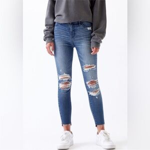 PacSun Blue Distressed High Rise Ankle
Jegging Denim Jeans Size 0